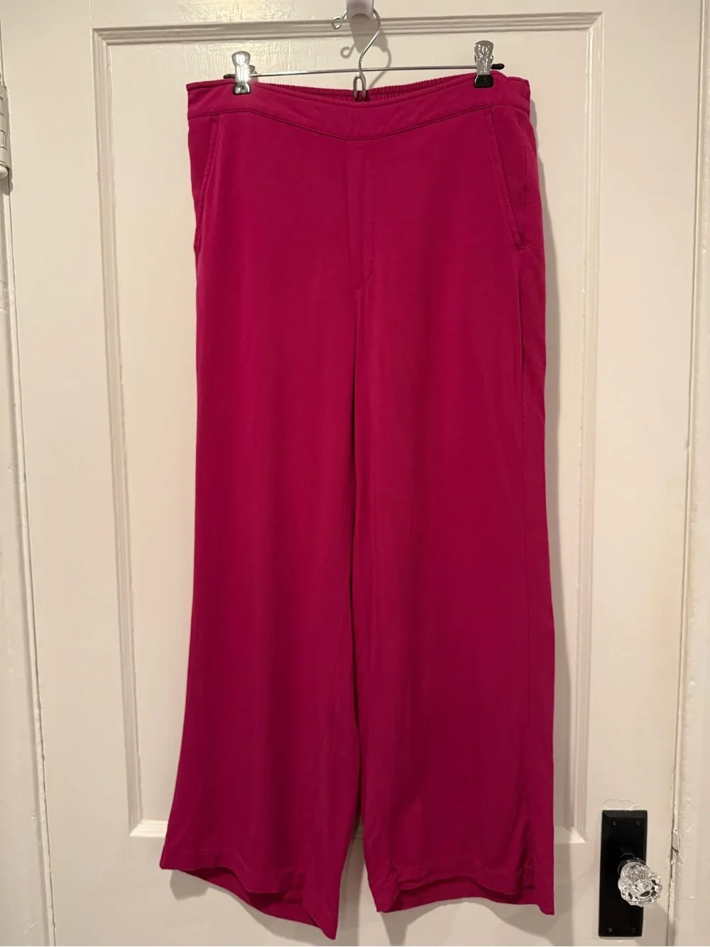 Old Navy Raspberry Wide-Leg Pull On Knit Pants Size Large - Picture 2 of 7
